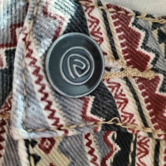 Rock & Roll Cowgirl Denim Jeans Womens 31x36 Bargain Button Bell Flare EUC - Picture 13 of 14